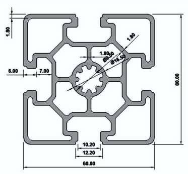 60x60 8 Slot Drawing